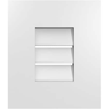 Ekena Millwork Vertical Surface Mount PVC Gable Vent: Functional, w/ 3-1/2"W x 1"P Standard Frame, 12"W x 14"H GVPVE12X1401SF